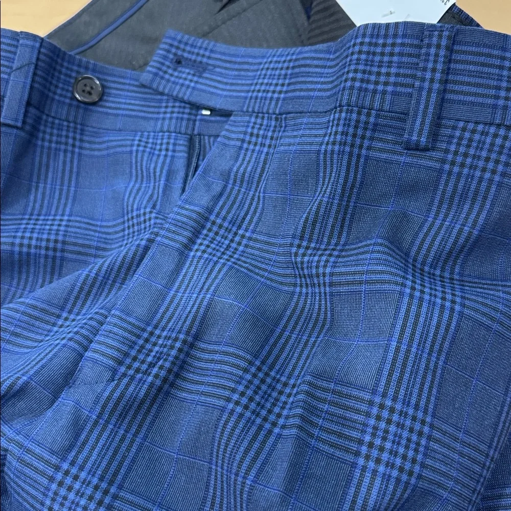 Lauren Ralph Lauren LRL Ultraflex blue plaid NORTON trousers  33 X 30 - Picture 4 of 4